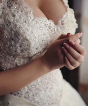 Нежное пышное свадебное платье 